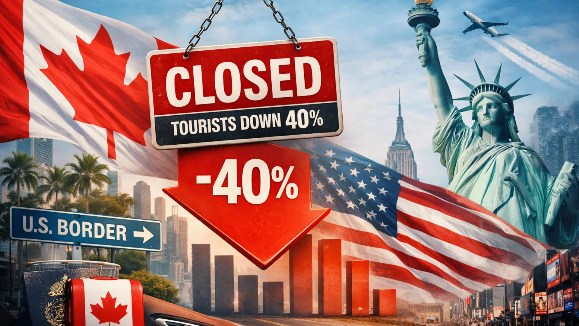 Canadian Tourists to USA Drop by 40 2026