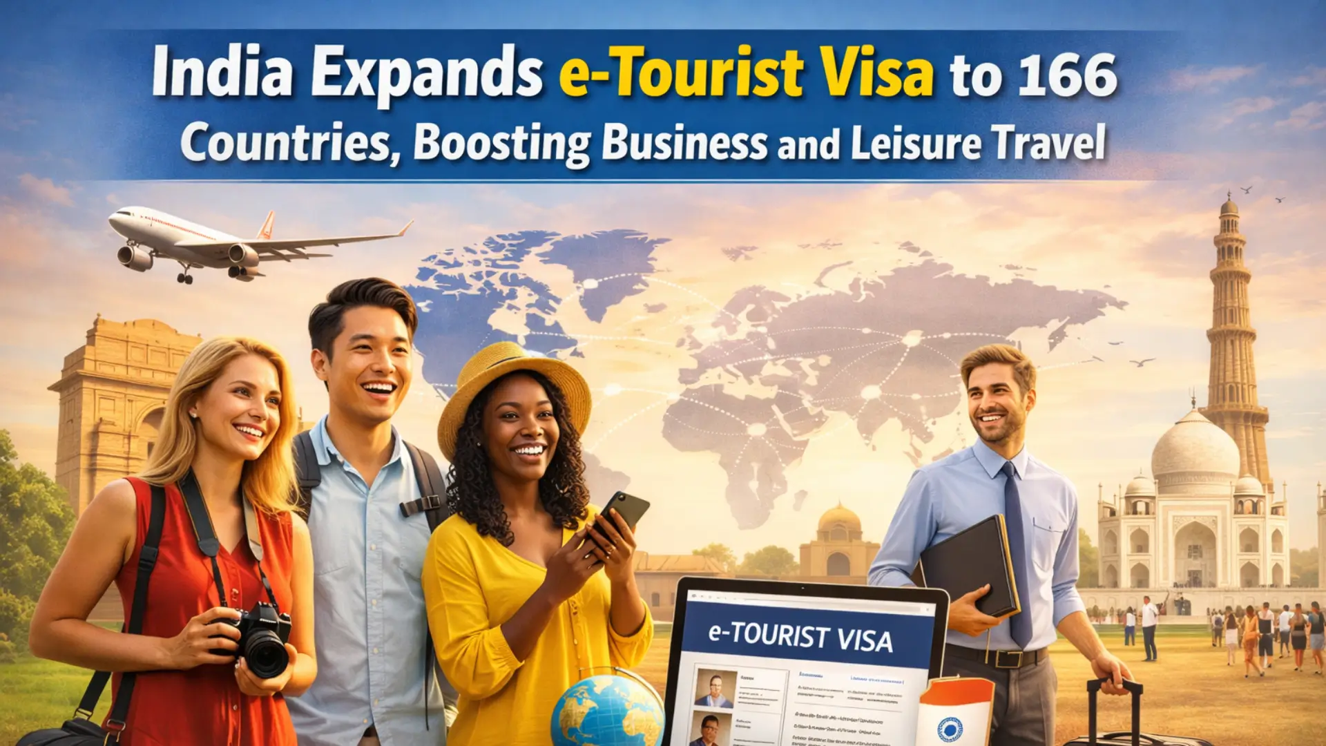 India Expands e-Tourist Visa to 166 Countries